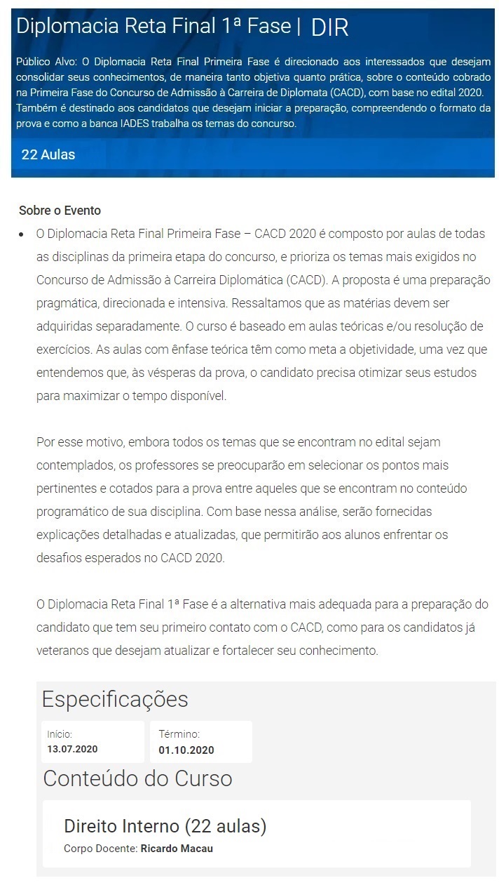 Diplomacia Reta Final - DIR - Direito Interno (CLIO/DAMÁSIO 2020.2) 4